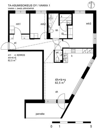 Right of occupancy apartment Järvenpää Lepola 4 rooms