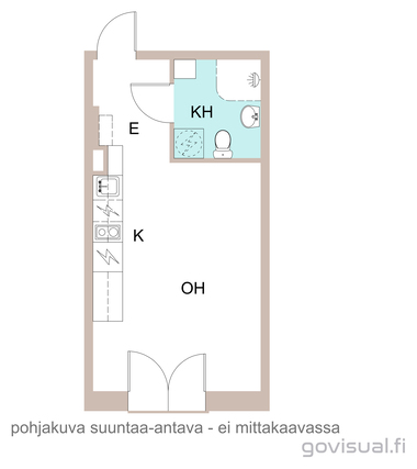 Vuokra-asunto Järvenpää Pajala Yksiö Valoisa yksiö hyvien kulkuyhteyksien varrella