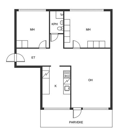 Rental Espoo Iivisniemi 3 rooms