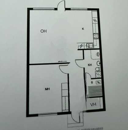 Rental Seinäjoki Hyllykallio 2 rooms Keittiö