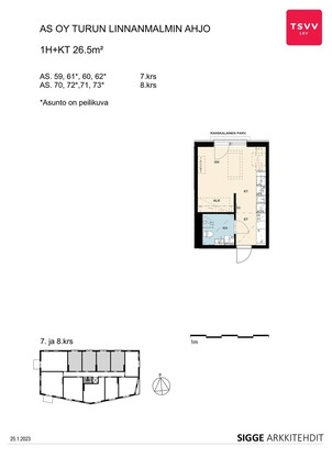 Rental Turku Keskusta 1 room Yleiskuva