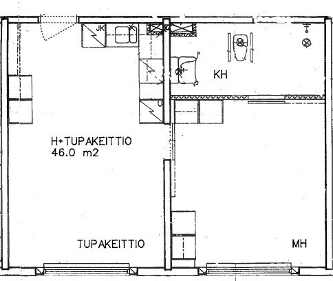 Vuokra-asunto Kotka Ruonala Yksiö Julkisivu
