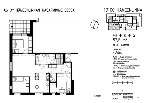 Vuokra-asunto Hämeenlinna Keskusta 4 huonetta Julkisivu