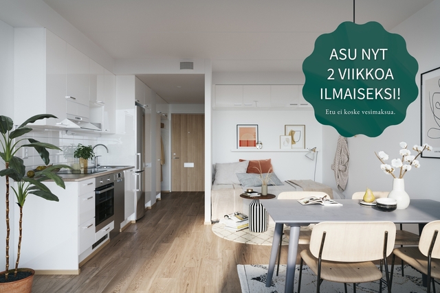 Vuokra-asunto Tampere Haukiluoma Yksiö Kuva on digistailattu
