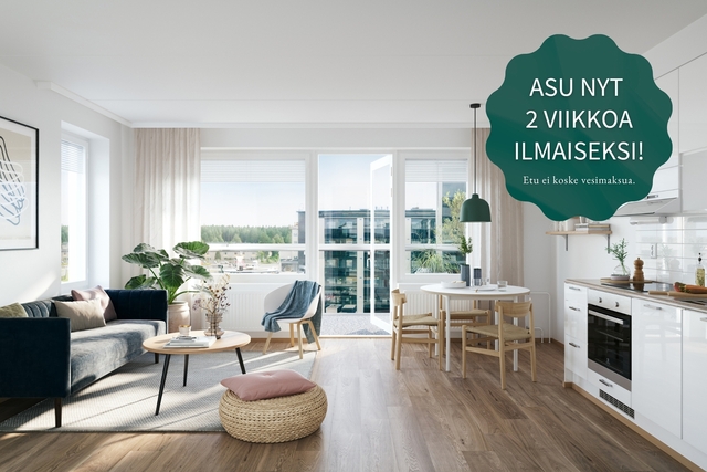 Vuokra-asunto Tampere Haukiluoma Yksiö Kuva on digistailattu