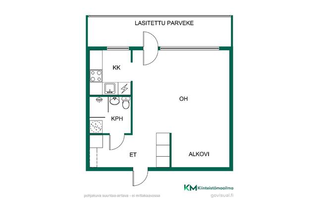 Rental Espoo Kaitaa 1 room Julkisivu
