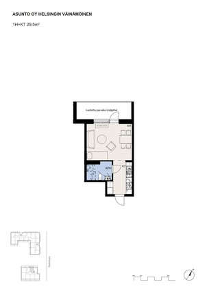 Rental Helsinki Pasila 1 room Julkisivu