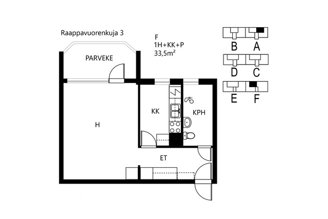 Vuokra-asunto Vantaa Martinlaakso Yksiö Julkisivukuva
