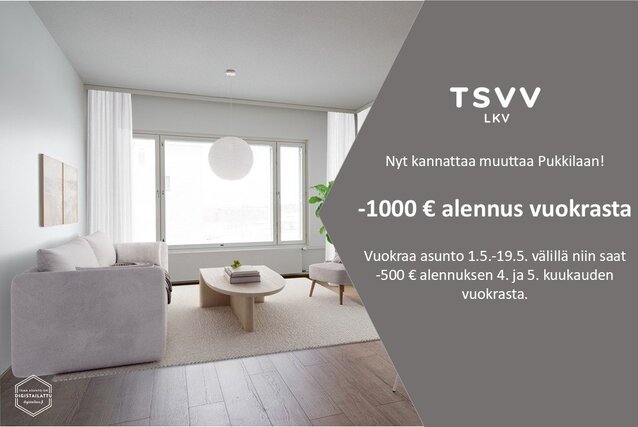 Vuokra-asunto Turku Pukkila 3 huonetta Yleiskuva