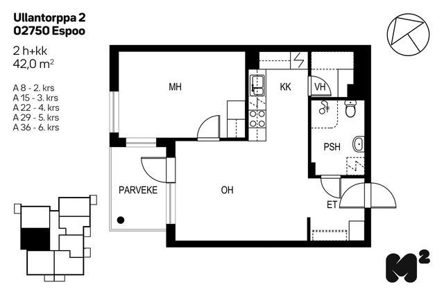 Rental Espoo Ymmersta 2 rooms