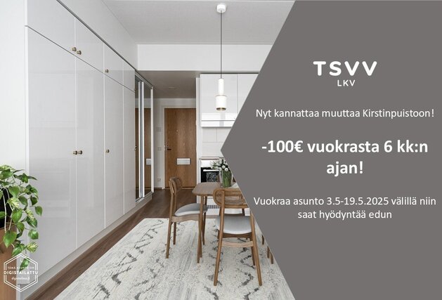 Vuokra-asunto Turku Kirstinpuisto Yksiö Yleiskuva