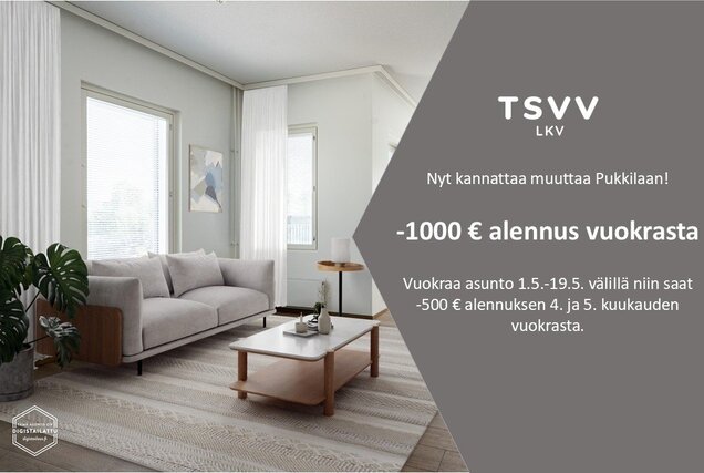 Vuokra-asunto Turku Pukkila 3 huonetta Yleiskuva