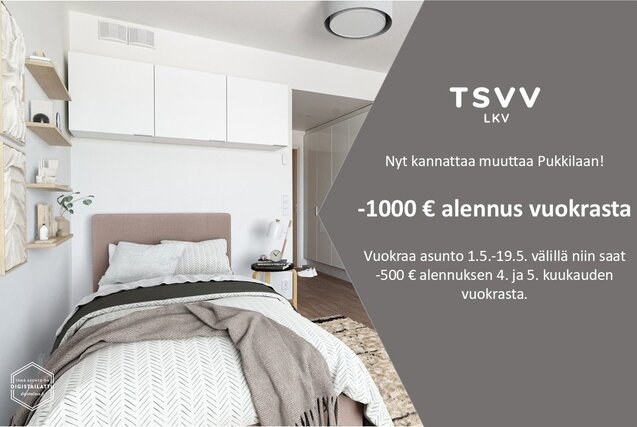 Vuokra-asunto Turku Pukkila Yksiö Yleiskuva