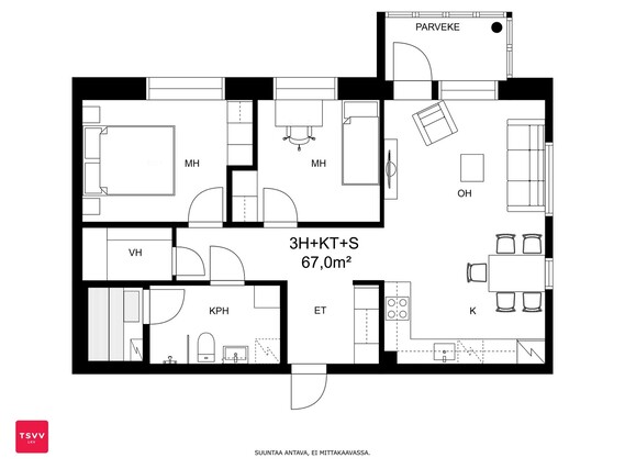 Rental Lieto Keskusta 3 rooms Yleiskuva