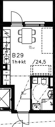 Rental Oulu Kaakkuri 1 room