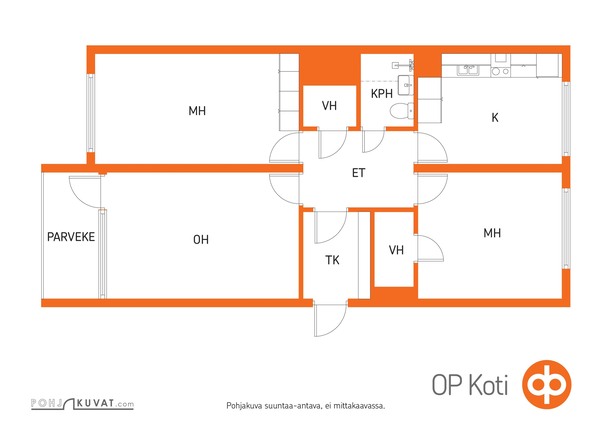 Rental Oulu Heinäpää 3 rooms