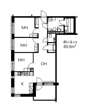 Rental Helsinki Herttoniemenranta 4 rooms Julkisivukuva