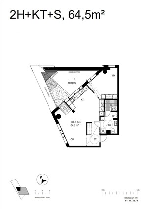 Rental Tampere Kalevanharju 2 rooms Julkisivu