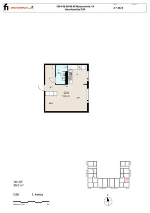Rental Vantaa Kulomäki 1 room Julkisivu