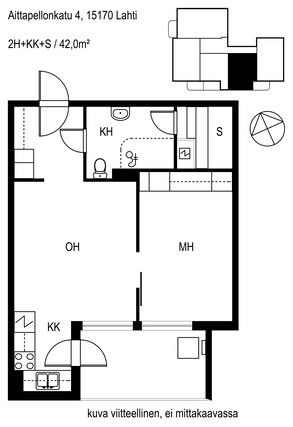 Rental Lahti Tonttila 2 rooms Julkisivu