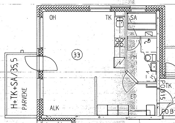 Rental Oulu Syynimaa 1 room Julkisivu (A-rappu)