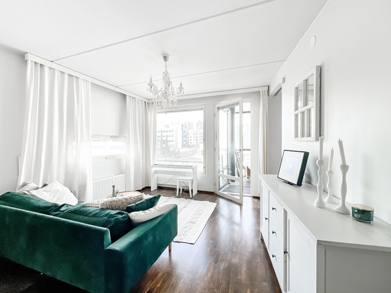 Rental Helsinki Lauttasaari 2 rooms Kaunis ja valoisa koti omalla lasitetulla parvekkeella halutulla sijainnilla!
