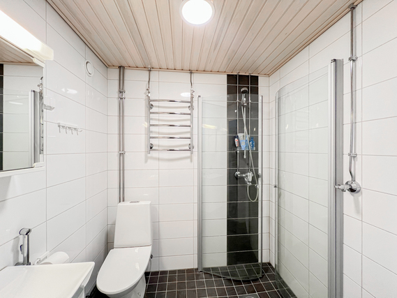 Rental Vantaa Vantaanpuisto 1 room Keittiö on moderni ja varusteluun kuuluu astianpesukone.