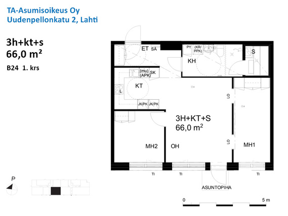 Asumisoikeusasunto Lahti Asemantausta 3 huonetta