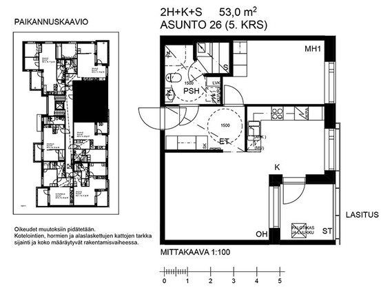 Right of occupancy apartment Tampere Rahola 2 rooms