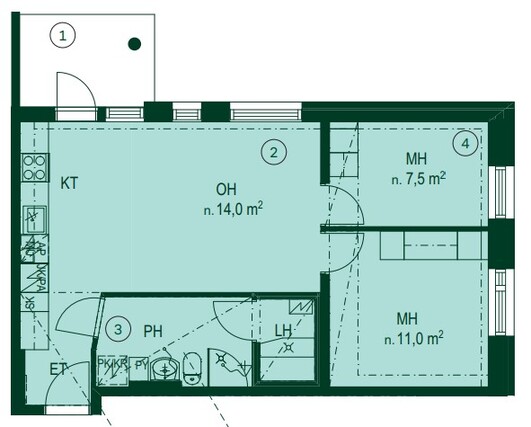 Rental Oulu Karjasilta 3 rooms