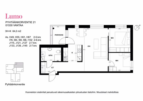 Rental Vantaa Veromies 3 rooms