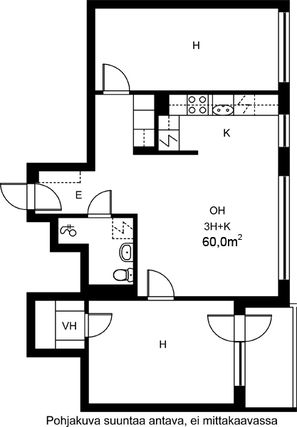 Rental Jyväskylä Keskusta 3 rooms Julkisivukuva