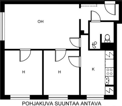 Vuokra-asunto Helsinki Ruskeasuo 3 huonetta