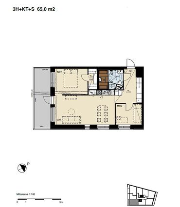 Rental Helsinki Herttoniemi 3 rooms Julkisivukuva