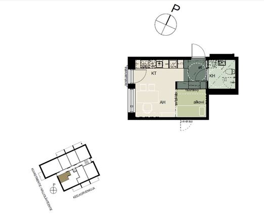 Rental Espoo Olari 1 room Viihtyisä yksiö luonnon äärellä