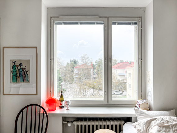 Vuokra-asunto Helsinki Meilahti Yksiö Kaunis koti jonka ikkunat katsovat sisäpihan suuntaan!
