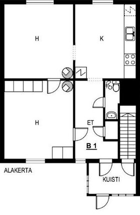 Rental Raahe  2 rooms Yleiskuva