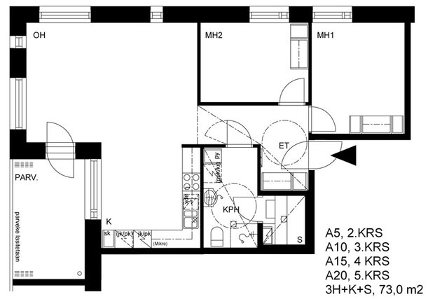 Right of occupancy apartment Espoo Espoon keskus 3 rooms
