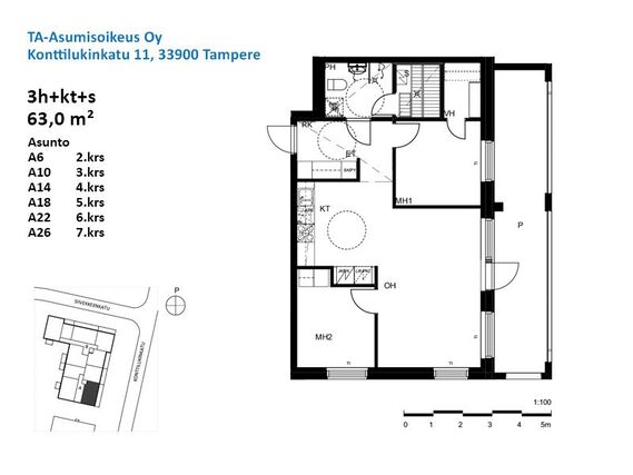 Asumisoikeusasunto Tampere Härmälä 3 huonetta