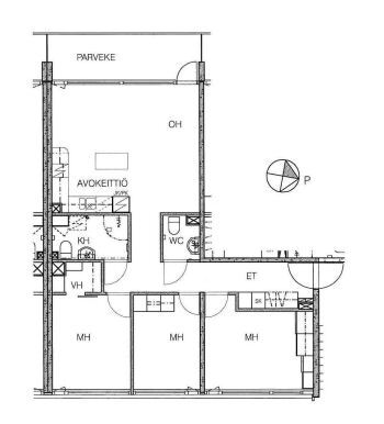 Rental Espoo Tapiola 4 rooms Upea neliö Tapiolan sydämessä!