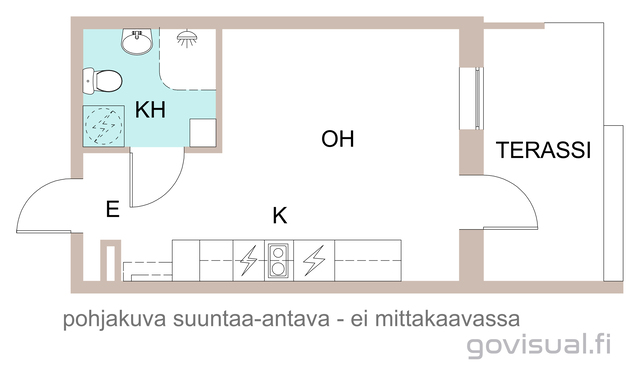 Vuokra-asunto Järvenpää Pajala Yksiö Ihastuttava yksiö terassilla