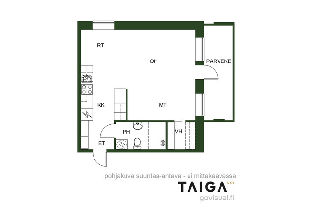 Vuokra-asunto Rovaniemi Rantavitikka Yksiö