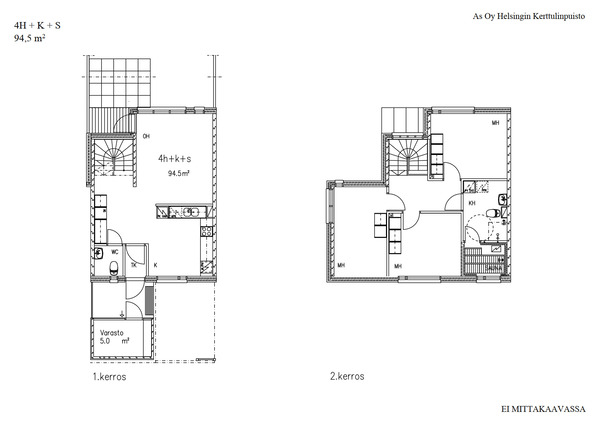 Rental Helsinki Herttoniemi 4 rooms Pääkuva