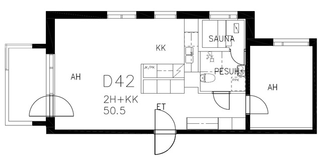 Rental Espoo  2 rooms Virtuaalistailaus