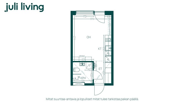 Vuokra-asunto Turku Pukkila Yksiö Yleiskuva