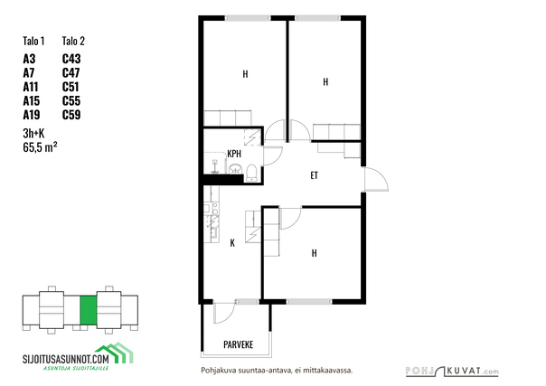 Rental Porvoo Kevätkumpu 3 rooms