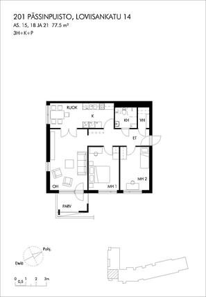 Rental Lahti Keskusta 3 rooms