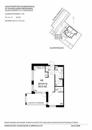 Asumisoikeusasunto Espoo Saunalahti Kaksio