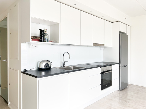 Rental Helsinki Postipuisto 2 rooms Upea ja valoisa kolmannen kerroksen koti!
