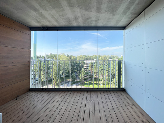 Rental Espoo Tapiola 1 room Erinomaisessa kunnossa oleva tilava yksiö todella isolla parvekkeella.